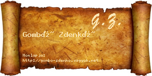 Gombó Zdenkó névjegykártya